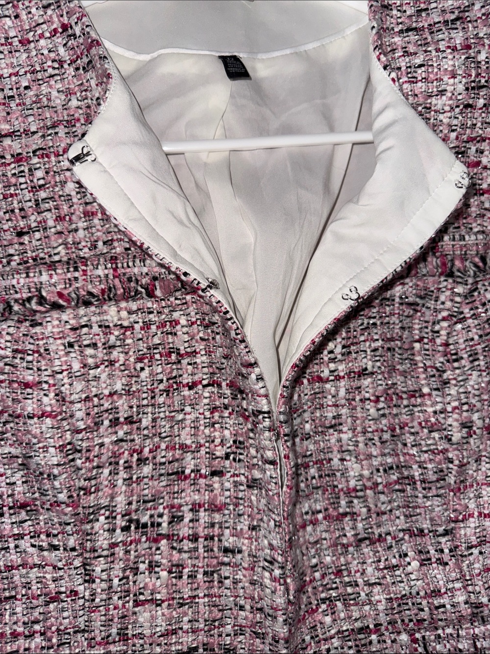 White House Black Market Collarless Tweed Jacket - Picture 7 of 9